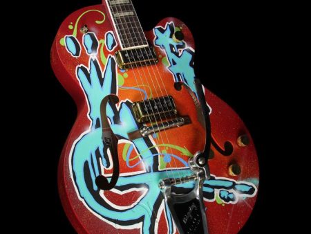 Used Gretsch G6120 Kaves Brooklyn Graffiti Nashville Electric Guitar Cheap