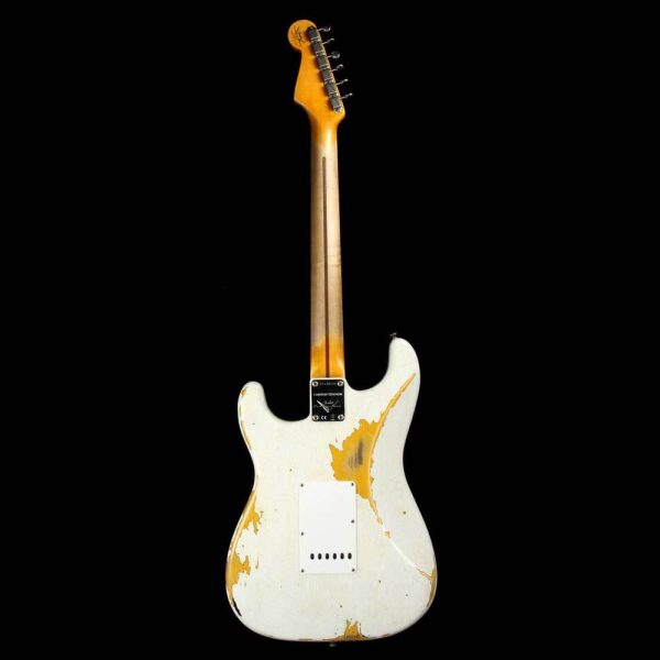 Fender Custom Shop  56 Thinline Stratocaster Aged Olympic White over Chocolate 2-Color Sunburst Sale