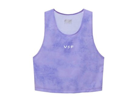 Volt and Fast Women s Bolt Crop Top Tie Dye V1 Series - Violet For Sale