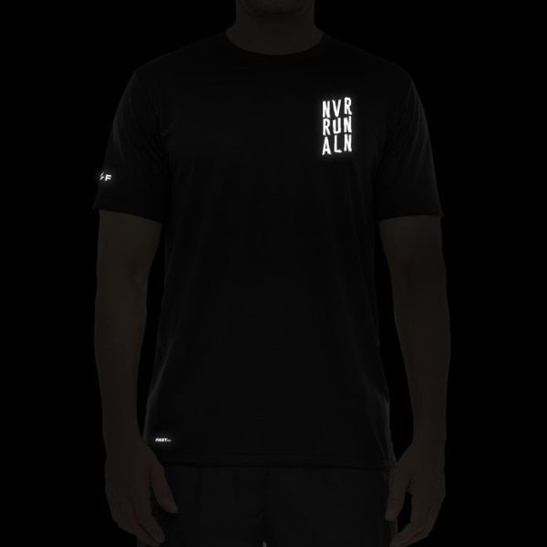 Volt and Fast Bolt Running Jersey Never Run Alone - Black Supply