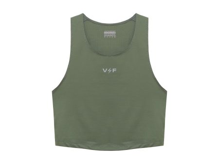 Volt and Fast Women s Bolt Sports Crop Top V2 - Olive Online Sale