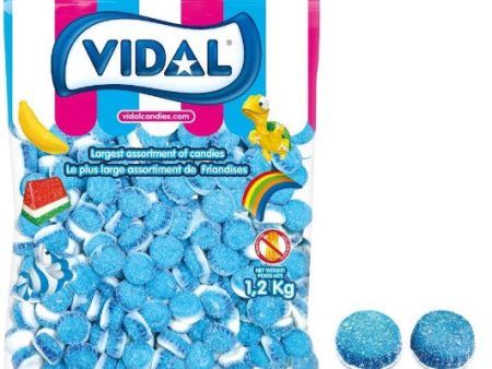 Vidal Sour Blue Raspberry Cakes bulk candy 1.2kg Online now