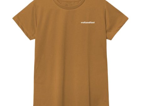 Volt and Fast Women s BOLT Running Short Sleeve-Caramel Supply