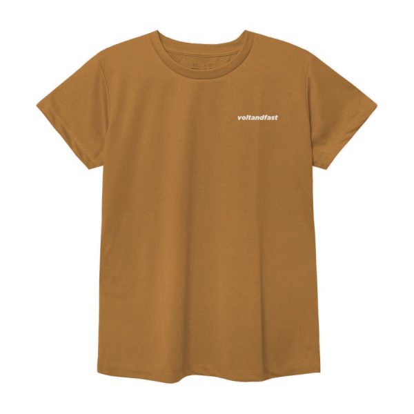 Volt and Fast Women s BOLT Running Short Sleeve-Caramel Supply