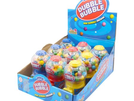 Dubble Bubble Mini Gumball Machine Pack of 12x40g on Sale