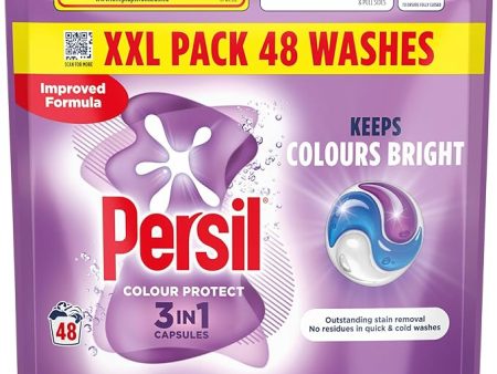 Persil Colour Protect 3 in 1 Washing Capsules Pack of 48 wash Fashion