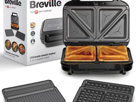 Breville 3 in 1 Sandwich, Waffle and Panini Maker, VST098 Online Hot Sale