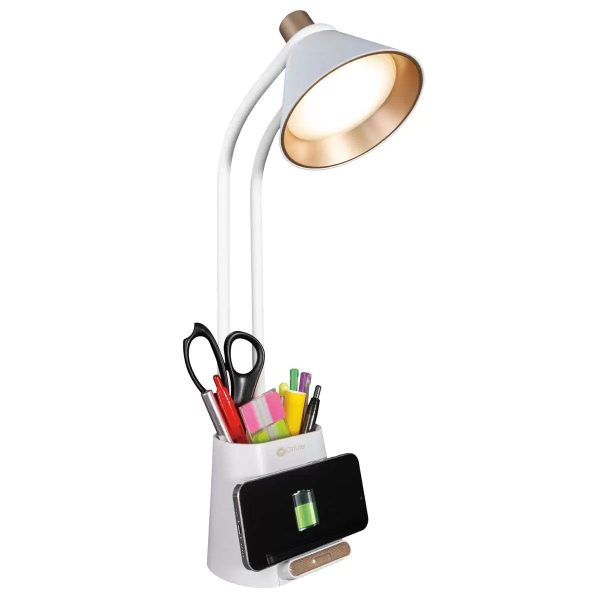 OttLite LED Desk Organiser Lamp with Wireless Charging Stand Cheap