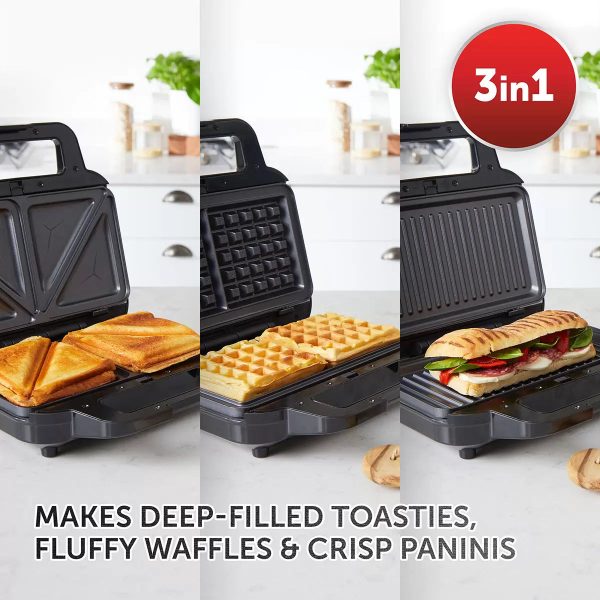 Breville 3 in 1 Sandwich, Waffle and Panini Maker, VST098 Online Hot Sale